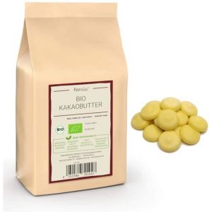 1kg de beurre de cacao BIO press&eacute; &agrave; froid &agrave; partir de f&egrave;ves de cacao Criollo