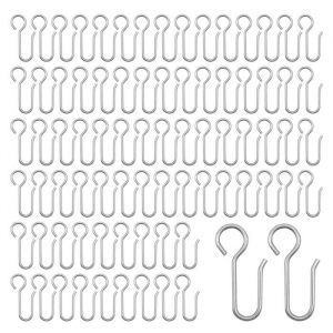 80 pièces Crochets agrafes pour RideauxCrochets Rideaux RailCrochets pour Rideaux en Zinc à Usage intensif (40x20mm)