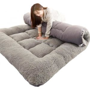 Matelas Futon épaissir de SolTatami Japonais Matelas de Couchage PliableLit doreiller de Chaise Longue au Sol180x200 cmGris