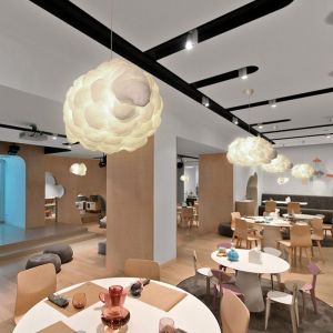 Lustre moderne simple en forme de nuage - Lustre de décoration pour la maison-Lumière blanche-40*23*16