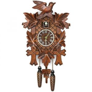 Pendule &agrave; coucou de la For&ecirc;t-Noire allemande Horloge murale &agrave; coucou en bois de style nordique r&eacute;tro - CL303