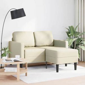 Printemps/été 2025 Canapé 2 places en L - JM - avec méridienne - allie style - crème 125 cm similicuir EU3452
