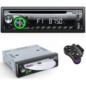 Autoradio Bluetooth RDS Chismos 1 Din 9-24V avec Lecteur CD/DVD et &Eacute;clairage 7 Couleurs