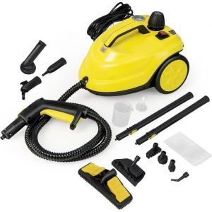 Nettoyeur Vapeur Haute Pression 2000W - RELAX4LIFE - 18 L R&eacute;servoir dEau - 5 Bar - 13 Accessoires - Balai Vapeur Portable - Jaune