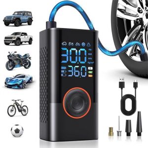 Gonfleur Électrique Portable 150PSI Sans Fil – Compresseur d’Air 4000mAh pour Voiture Moto Vélo et Ballons avec Arrêt Automatique