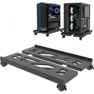 Support de processeur universel pour PC ordinateur de bureau support de processeur réglable avec roulettes pivotantes verrouilla