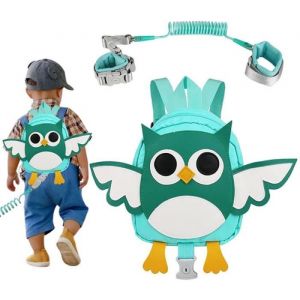 Sac a Dos Harnais de S&eacute;curit&eacute; Sangle Anti-perte Sangle Pour B&eacute;b&eacute; Tout-petit Marche Gar&ccedil;ons et des Filles Laisse R&eacute;glable (chouette)