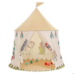Tente de Jeu Pop-up pour Enfants – Château Ludique en Coton Sécurisé Facile à Monter Utilisable Intérieur et Extérieur