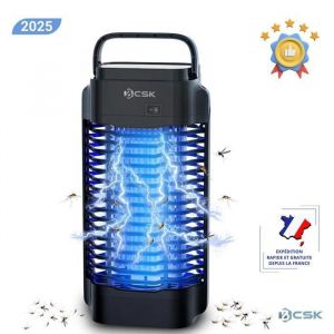 Lampe anti-moustique &eacute;lectrique BCSK&reg; - Elimine moustique mouche insecte  Lampe LED UV pour int&eacute;rieur & ext&eacute;rieur  Port&eacute;e 150
