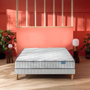 Ensemble Merinos matelas ressorts et m&eacute;moire de forme Cheer Bed sommier Twist et pieds 160x200