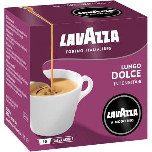 Capsules de Caf&eacute; - Lavazza - A Modo Mio Lungo Dolce - 96 Pi&egrave;ces - Paquet de 6