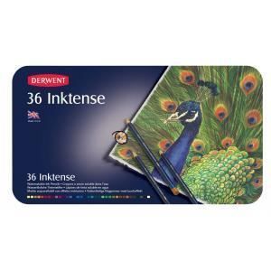 Crayons de couleur - Derwent - Inktense - Bo&icirc;te de 36 - Couleurs vives - Encre intense