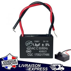 CONDENSATEUR CBB61 18uf 18µF 18 µF uF 450V DÉMARRAGE MOTEUR