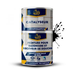 Peinture pour baignoires - BRICO SALVAJE - Eb&egrave;ne fonc&eacute; - Brillant - 075 l - Bicouche