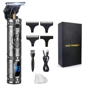 SURKER USB Tondeuse &agrave; Cheveux Professionnelle Tondeuses Sans Fil Rasoir &agrave; Barbe Tondeuse Kit rechargeable