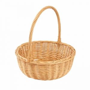 PANIER OSIER TRESS&Eacute; ARRONDI 29X10X30CM NATURE  Beige Ivoire Cr&egrave;me &Eacute;cru Naturel Taupe