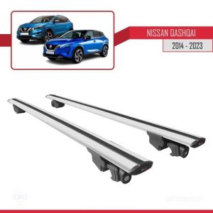 Barres de toit - Nissan - Qashqai 2014-2023 - Aluminium - Gris - Verrouillable