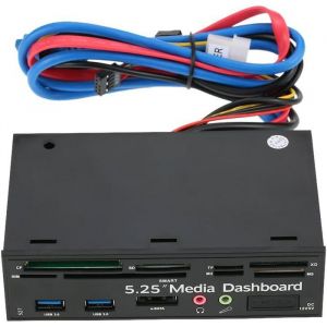 Lecteur De Carte Interne Sur Panneau Avant Pc Hub Usb Usb 3.0 5.25 Pouces Prise En Charge De La Carte Cf De La Carte Tf De