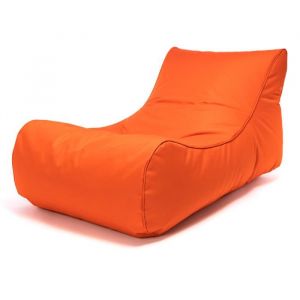 Master Polyester Canap&eacute; Pouf Outdoor Pouf Fauteuil Relax Salon 115x65x60cm Orange - Ecopuf