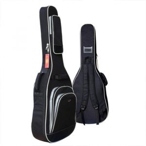 Housse Guitare Classique Etanche en Tissu Oxford Protège de la Poussière Etui Protection avec Matelassé pour 40 41GuitareNoir