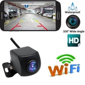 Cam&eacute;ra de recul sans fil HD WIFI Cam&eacute;ra de recul pour voiture v&eacute;hicules Cam&eacute;ra de recul WiFi avec vision nocturne Moniteur de r