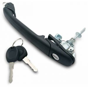 Poignée de porte extérieure avant gauche/droite + serrure à barillet conducteur conducteur passager + 2 clés pour Ford Galaxy Seat