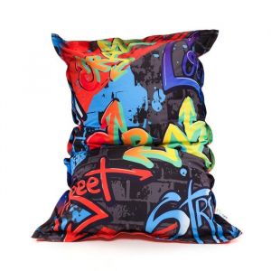 Pouf Fauteuil Bag coussin imperm&eacute;able pouf fantaisie coussin de sol rembourr&eacute; perles EPS Dg56 Street Art M