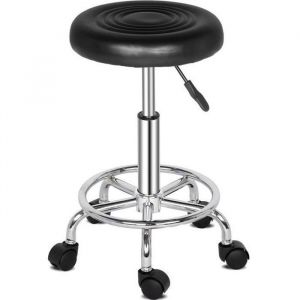 Tabouret de massage-Tabouret de spa massage cosmétique avec roulette-hauteur réglable-(33 x 33 x 61) cm-Noir