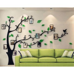 Stickers Muraux Arbre 3D DIY Stickers Muraux avec Cadre Photo Photo Arbre Stickers Muraux pour Famille Chambre dEnfants Salon Cham