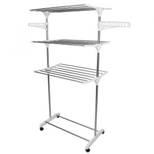 Etendage &agrave; Linge YYIXING&reg;S&eacute;choir tour dint&eacute;rieur avec ailes pliantes3 &eacute;tages 4 Roues