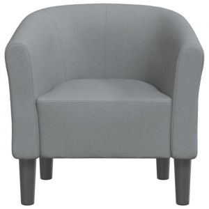 Fauteuil Salon Fauteuil cabriolet Relax gris clair tissu S1402