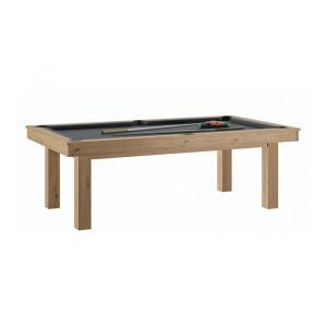 Billard transformable en table - Ren&eacute; Pierre - LAFITE Chene Sable - Drap Gris Ardoise - 16 billes incluses