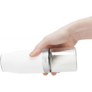 Lot de 2 Moulins &eacute;lectrique - ADE - MILL - Verre/Synth&eacute;tique - H 183 cm - Noir & Blanc