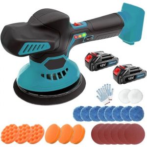 Polisseuse Voiture Sans Fil 300W &ndash; Polisseuse Voiture Sans Fil 6 Vitesses 2800-6000RPM &ndash; Compatible Makita &ndash; Plateau 150mm Lustrage