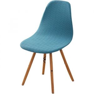 Housses de chaises de salle &agrave; manger scandinaves housses de chaises de cuisine extensibles bleu ciel lot de 2