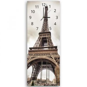 Horloge murale, Tour Eiffel 2 (I-14170) 25x70 cm