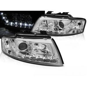 Paire de feux phares Audi A4 cabriolet de 2002 a 2006 Daylight led chrome-32018999