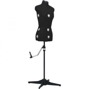 LEXLIFE Mannequin de Couture Réglable Femme Avec 13 Molettes de Précision - 33 à 40 S Taille Ajustable Idéal pour Couture - Noir