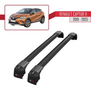 Pour Renault Captur II 2019-2025 Barres de Toit ACE-2 Railing Porte-Bagages de voiture / Noir
