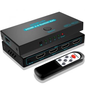 Multiprise Hdmi 4 Port Pour Tv Switch Hdmi 4K Avec Telecommande Hdmi Splitter 4K 60Hz Repartiteur Hdmi 4 Entree 1 Sorties Co