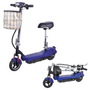 Trottinette &Eacute;lectrique Unificare M5 -Si&egrave;ge - Moteur 350W - Batterie 24V 12Ah - Pneus 8- Vitesse Max 20km/h - Autonomie 12km - Bleue