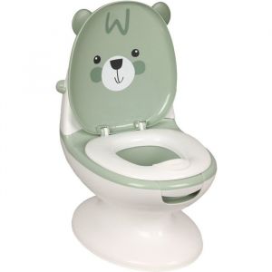 Mini toilettes pour b&eacute;b&eacute; - BAMBISOL - Ourson - Vert Amande