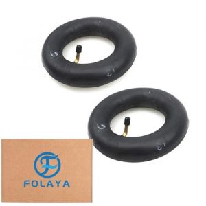 FOLAYA 2 chambres à air intérieures en caoutchouc butyle 200 x 50 mm Avec tige de valve coudée Pour trottinette Razor e100/e200