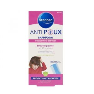 Shampoing Traitant Anti-Poux + Un Peigne Anti-Poux - Steripan - Programme dEntretien - Efficacité Prouvée - 125ml