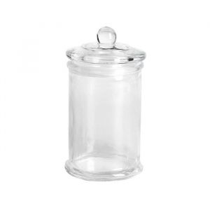 BONBONNI&Egrave;RE VERRE AVEC COUVERCLE 6 X 11.7 CM  Transparent