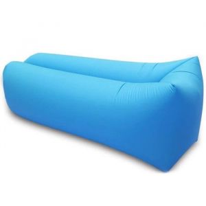 Canap&eacute;-lit gonflable canap&eacute; hamac bleu/canap&eacute; de plage/jardin camping/piscine ext&eacute;rieure/205x70 cm/robuste et durable