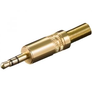 Fiche audio Jack 3.5mm st&eacute;r&eacute;o plaqu&eacute; Or &agrave; souder