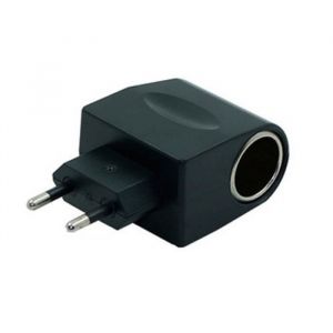 Adaptateur dalimentation de Voiture，Allume Cigare - EU Prise -Cigare 220V à 12V6W500mA Noir