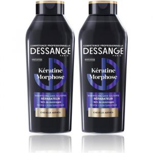 Shampoing Sans Sulfates - Dessange - K&eacute;ratine Morphose - R&eacute;parateur - Lot de 2 x 280ml