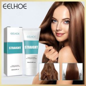 PRODUIT DE DEFRISAGE - PRODUIT DE LISSAGE Eelhoe kératine lissage cheveux crème professionnelle traitement des dommages lissage